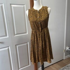 Leopard Print Sleeveless Dress